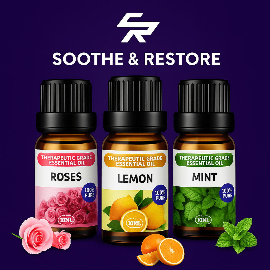 Aromatherapy Essential Oil Set 10ml - Soothe & Restore